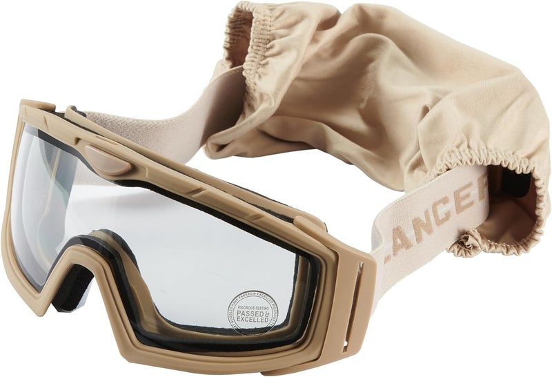 Lancer Tactical Rage Protective Airsoft Goggles for Airsoft and Paintball Clear Lens-Anti-Fog & Anti Scratch - Image 1